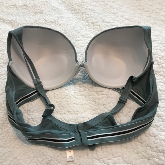 Cacique cotton boost plunge dusky green lace bra (44B) - Picture 2 of 11